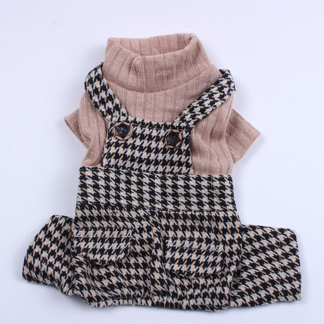 Houndstooth Sweater Jumpsuit